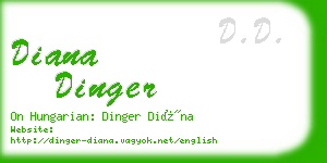 diana dinger business card